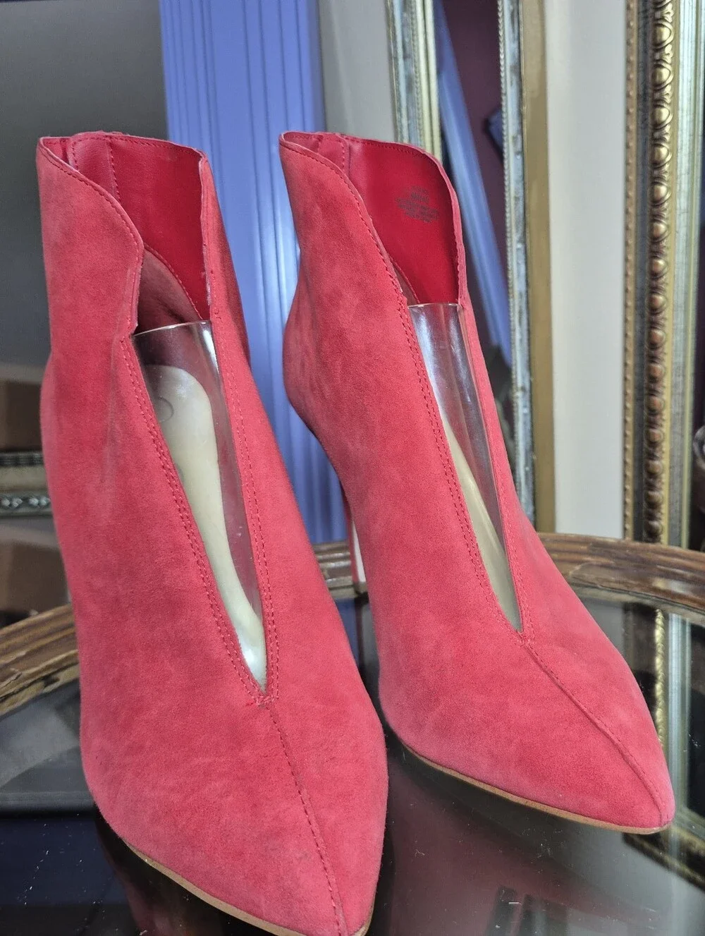 Jessica Simpson Piercie Red Suede Bootie - Size 9